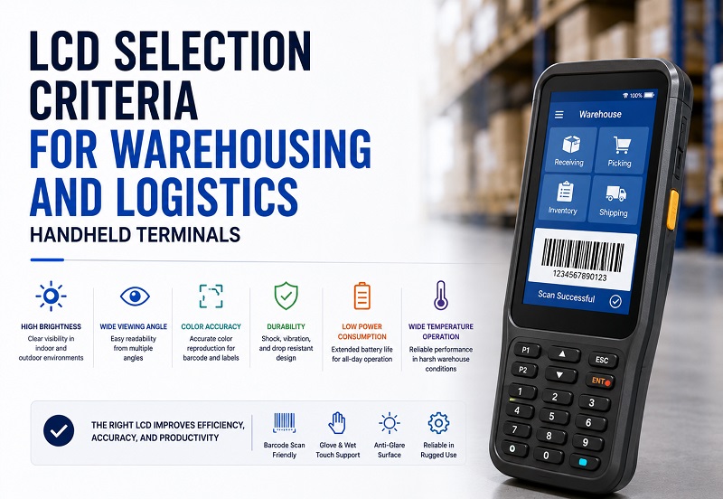 LCD Selection Criteria for Warehousing and Logistics Handheld Terminals